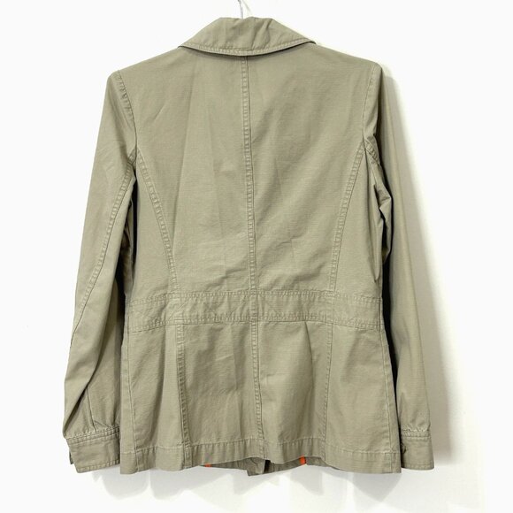 ISAAC MIZRAHI for TARGET Jacket Womens S Khaki Tan Cotton Fitted Utility Style - Picture 2 of 9